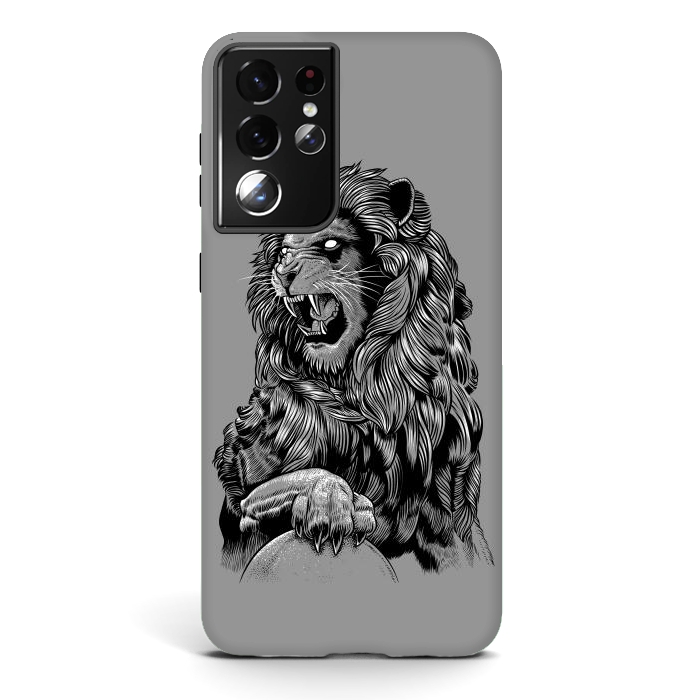 Galaxy S21 ultra StrongFit Statue lion by Alberto