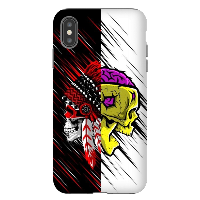 iPhone Xs Max StrongFit Skulls indian brain by Alberto