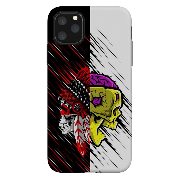 iPhone 11 Pro Max StrongFit Skulls indian brain by Alberto