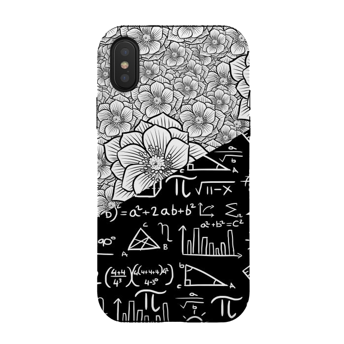 iPhone Xs / X StrongFit Flower and Maths by Alberto
