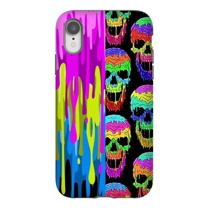 iPhone Xr StrongFit Skulls and liquid by Alberto