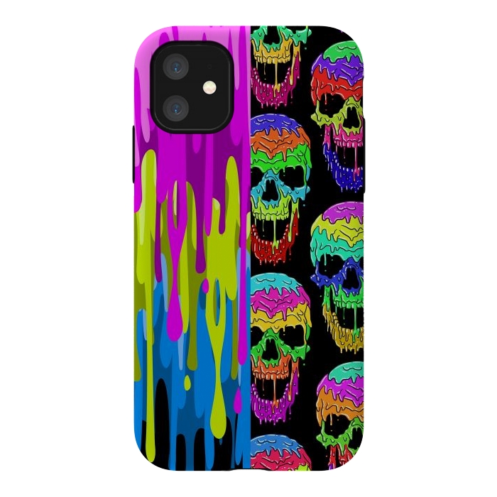 iPhone 11 StrongFit Skulls and liquid by Alberto