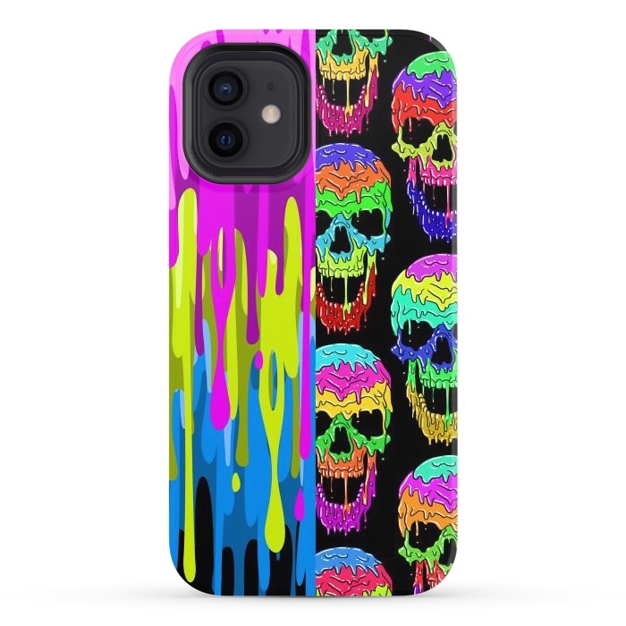 iPhone 12 StrongFit Skulls and liquid by Alberto