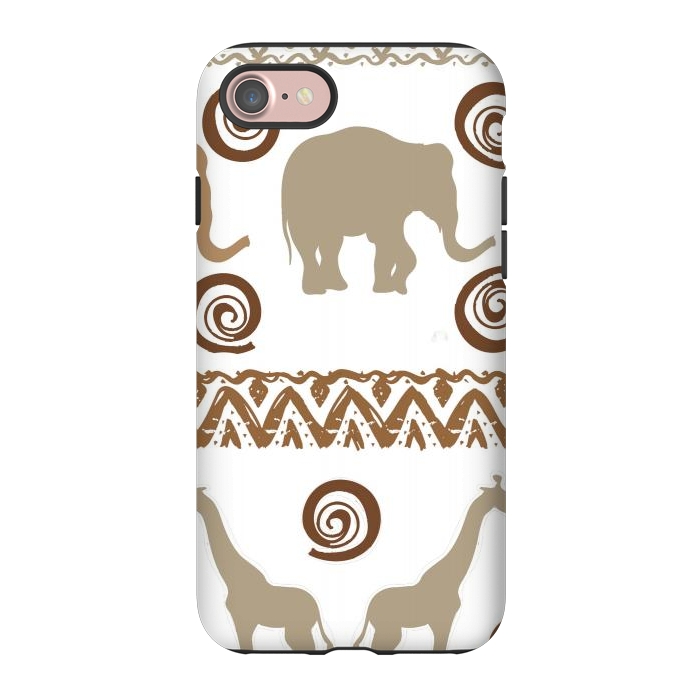 iPhone 7 StrongFit giraffe and elephant by haroulita