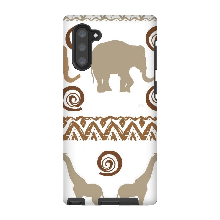 Galaxy Note 10 StrongFit giraffe and elephant by haroulita