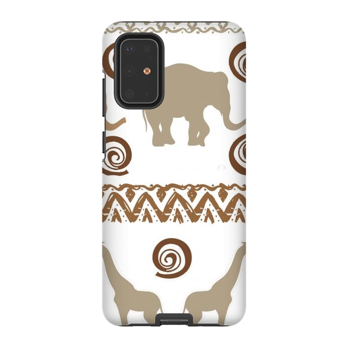 Galaxy S20 Plus StrongFit giraffe and elephant by haroulita