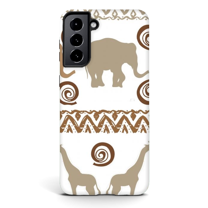 Galaxy S21 plus StrongFit giraffe and elephant by haroulita
