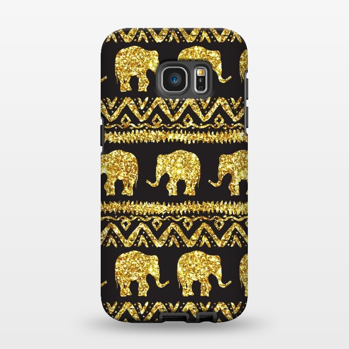 Galaxy S7 EDGE StrongFit glitter elephant by haroulita