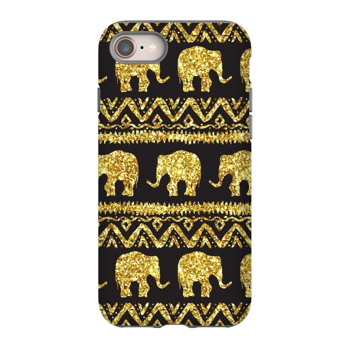iPhone 8 StrongFit glitter elephant by haroulita