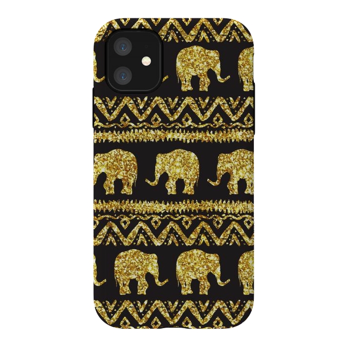 iPhone 11 StrongFit glitter elephant by haroulita