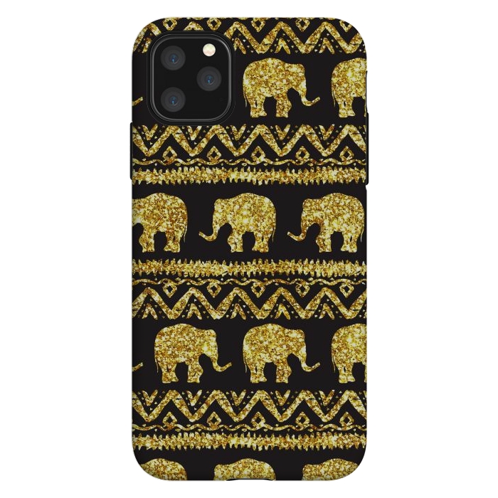 iPhone 11 Pro Max StrongFit glitter elephant by haroulita