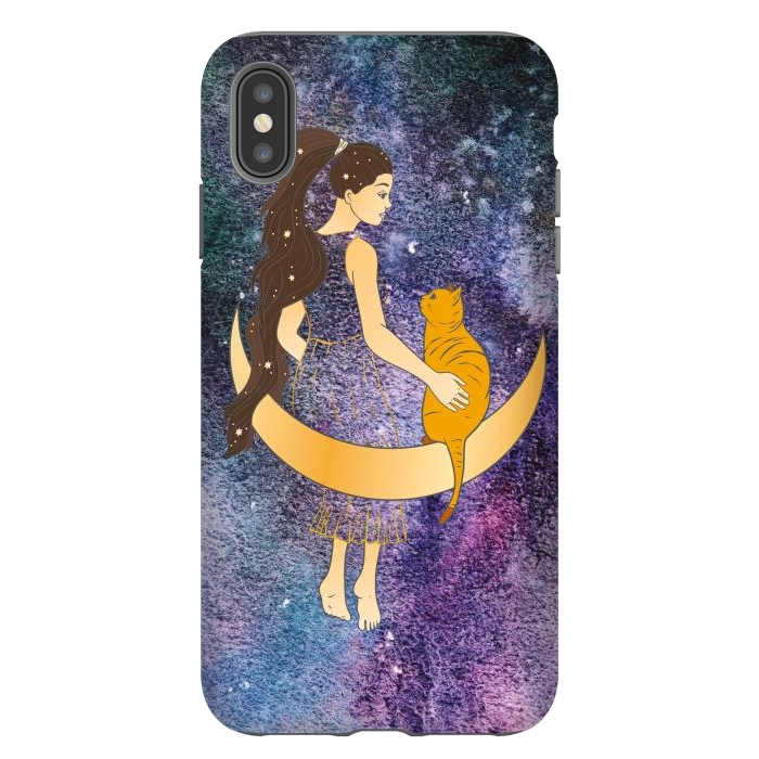 iPhone Xs Max StrongFit Space cat  by haroulita