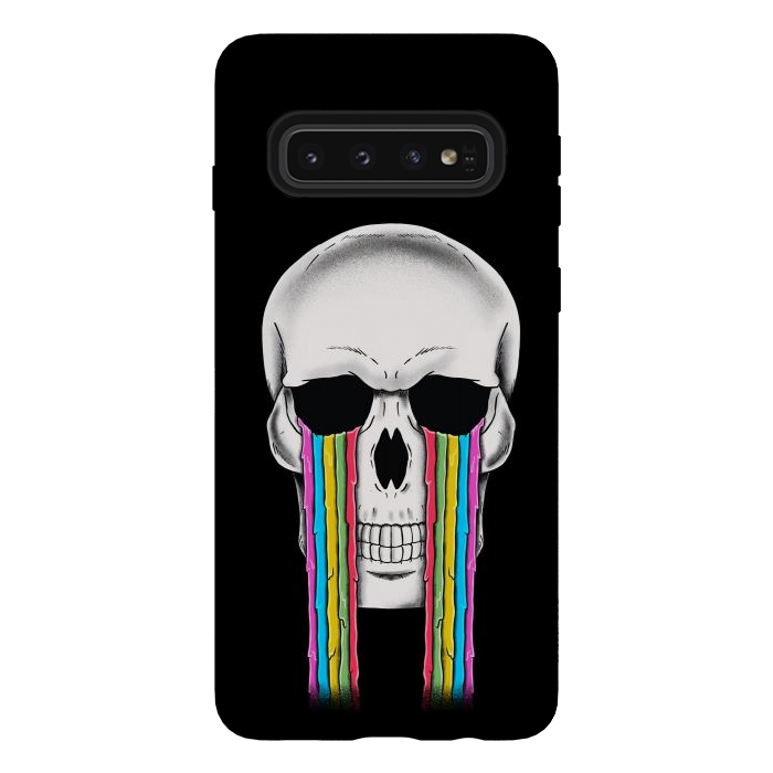Galaxy S10 StrongFit Skull Crying by Coffee Man