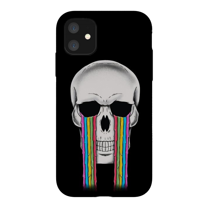 iPhone 11 StrongFit Skull Crying by Coffee Man
