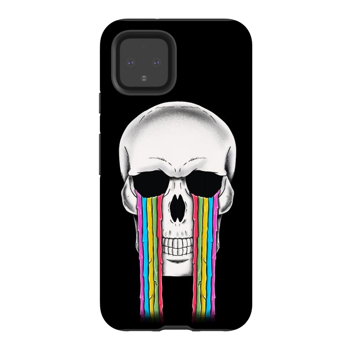 Pixel 4 StrongFit Skull Crying by Coffee Man
