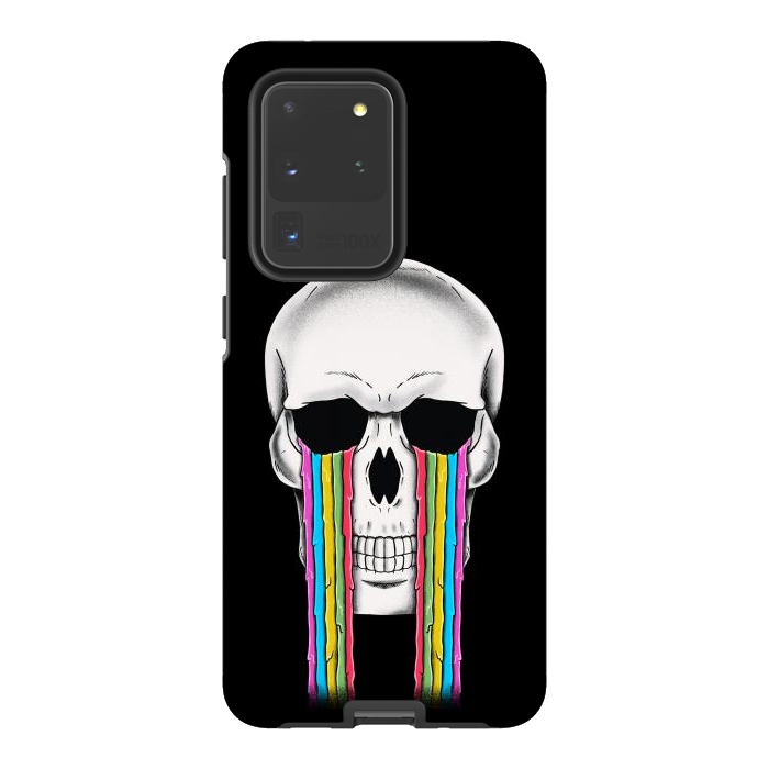 Galaxy S20 Ultra StrongFit Skull Crying by Coffee Man