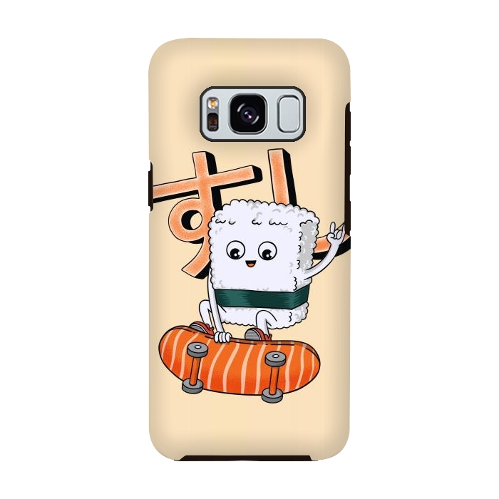 Galaxy S8 StrongFit Sushi and skateboard by Coffee Man