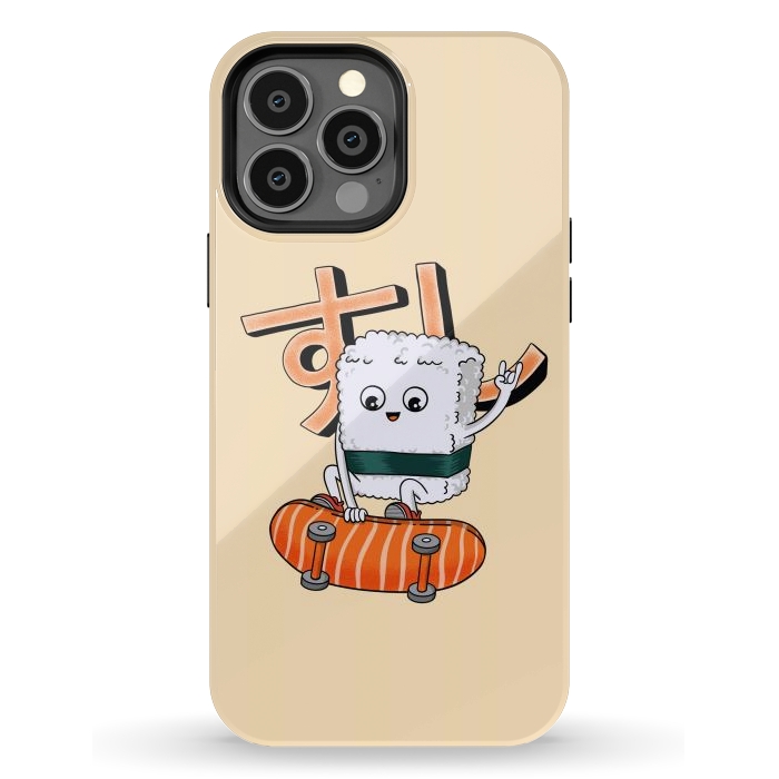 iPhone 13 Pro Max StrongFit Sushi and skateboard by Coffee Man