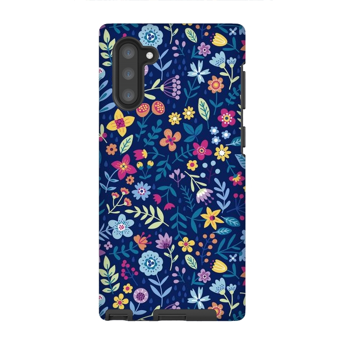 Galaxy Note 10 StrongFit Multicolor Beautiful Flowers  by ArtsCase