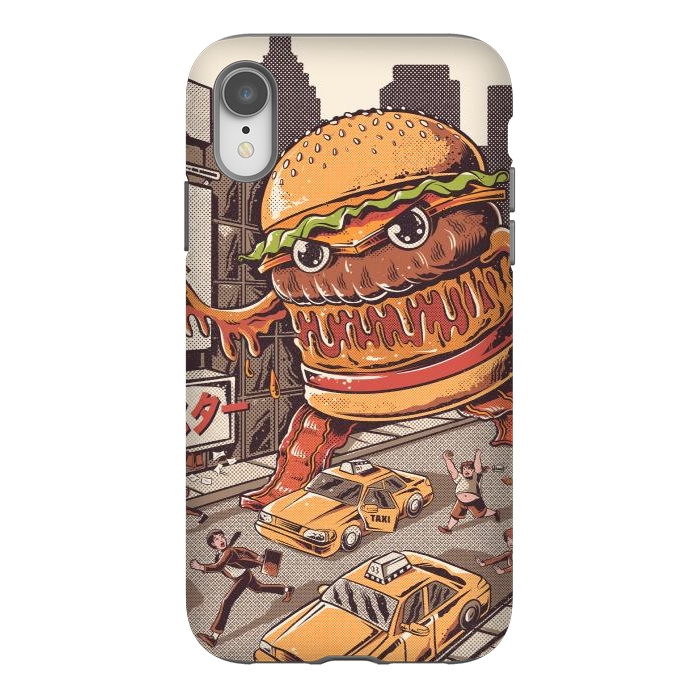 iPhone Xr StrongFit Burgerzilla by Ilustrata