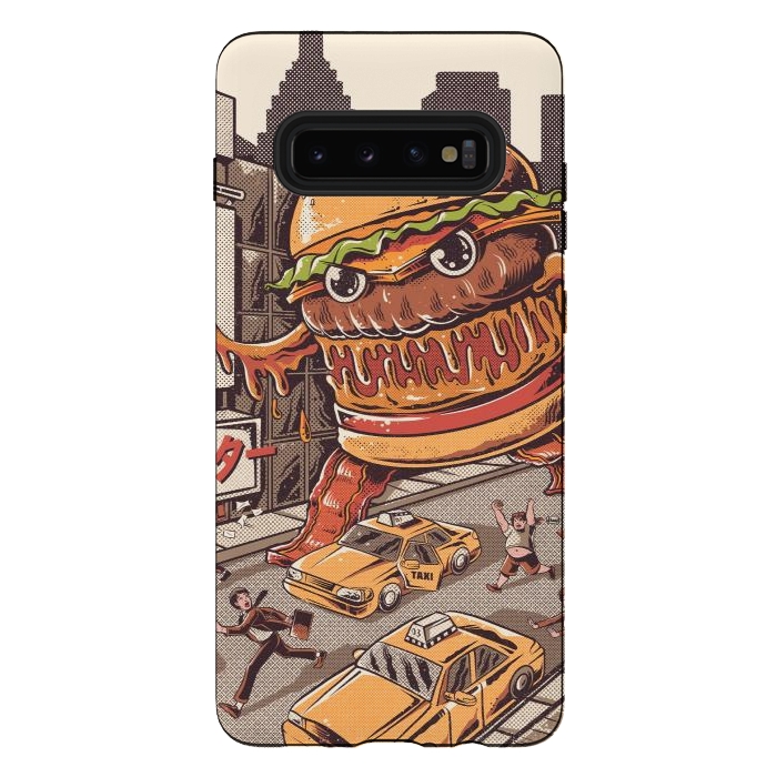 Galaxy S10 plus StrongFit Burgerzilla by Ilustrata