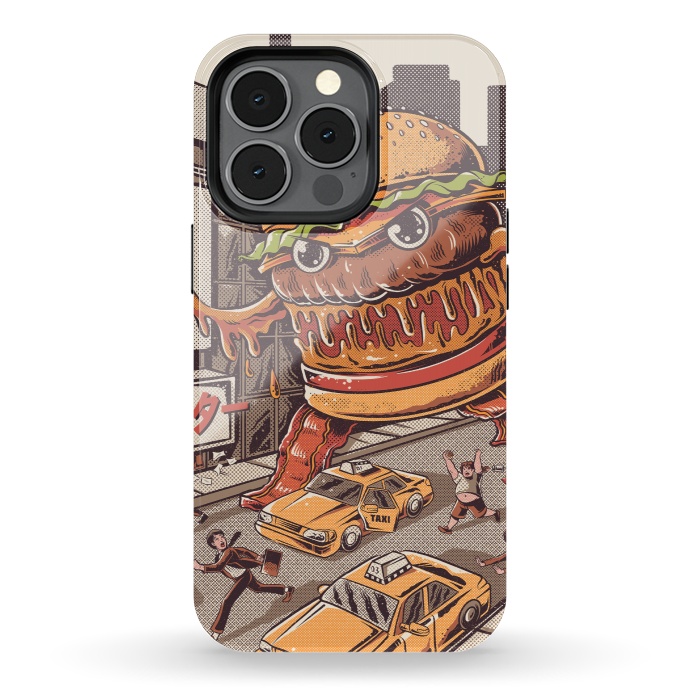 iPhone 13 pro StrongFit Burgerzilla by Ilustrata