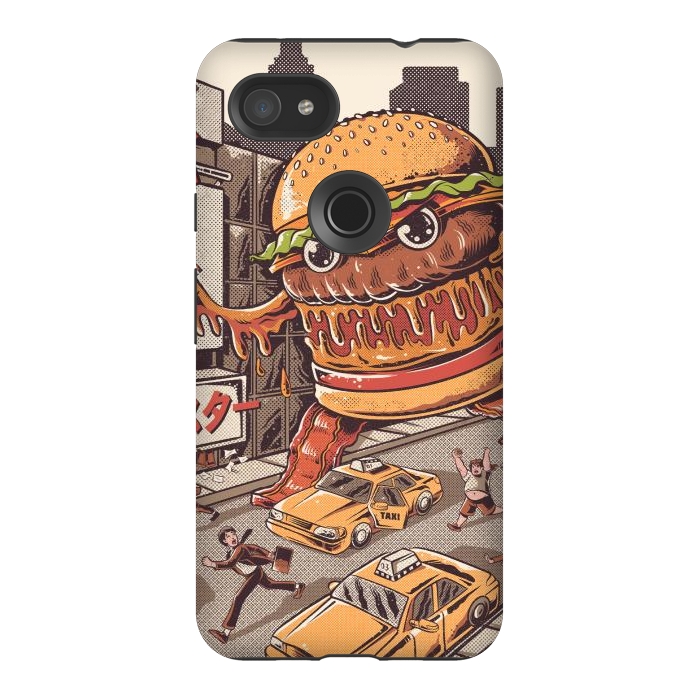 Pixel 3AXL StrongFit Burgerzilla by Ilustrata