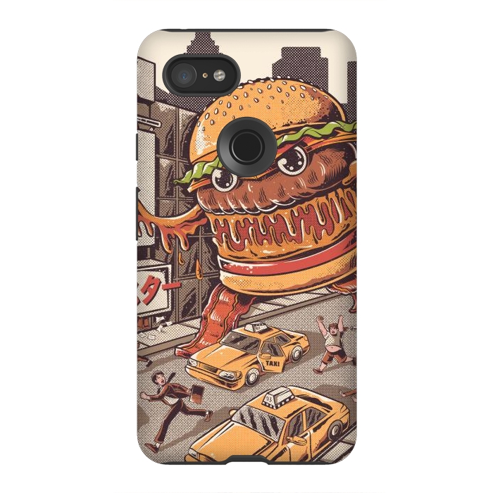 Pixel 3XL StrongFit Burgerzilla by Ilustrata