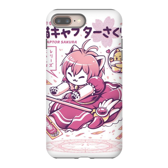 iPhone 8 plus StrongFit Catcaptor by Ilustrata