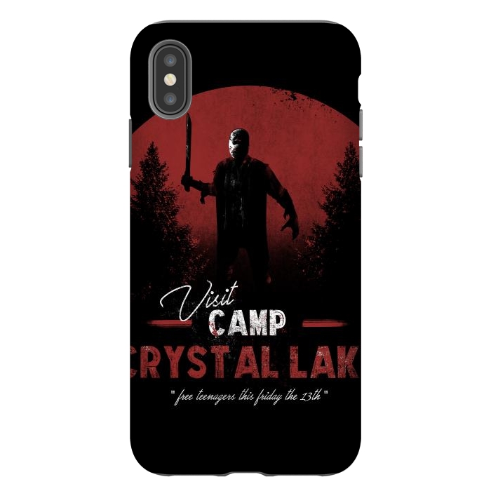 iPhone Xs Max StrongFit Visit the Crystal Lake by Ilustrata