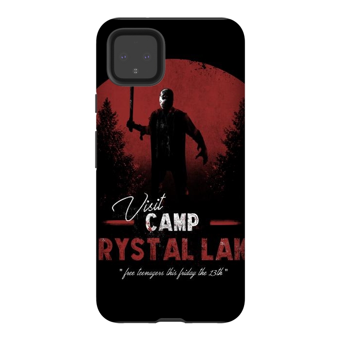 Pixel 4XL StrongFit Visit the Crystal Lake by Ilustrata