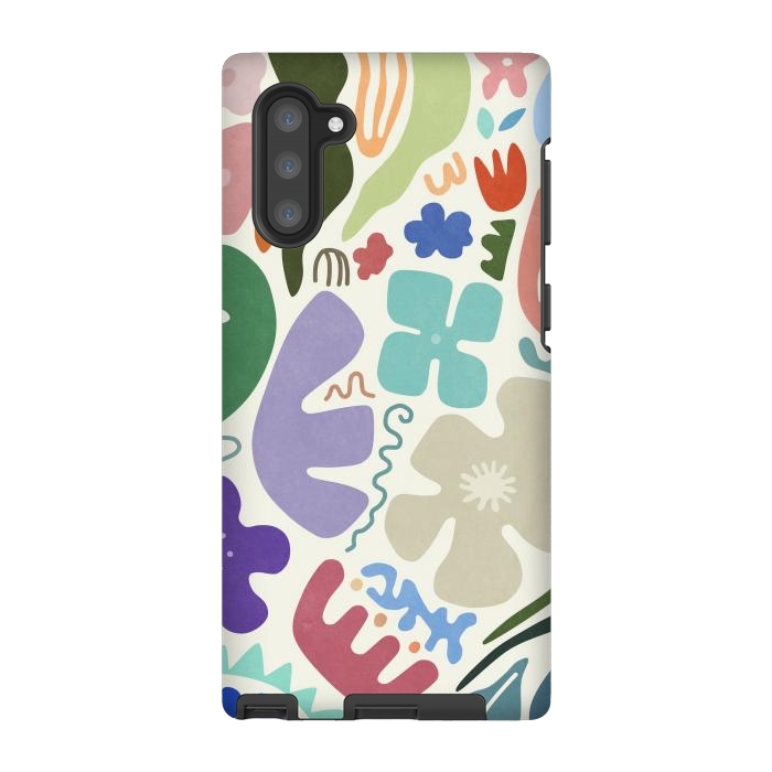 Galaxy Note 10 StrongFit Floral Shapes by amini54
