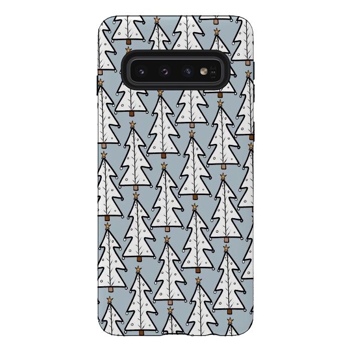 Galaxy S10 StrongFit The white Christmas trees by Steve Wade (Swade)