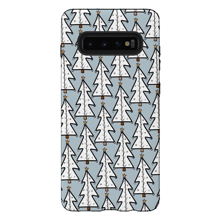 Galaxy S10 plus StrongFit The white Christmas trees by Steve Wade (Swade)