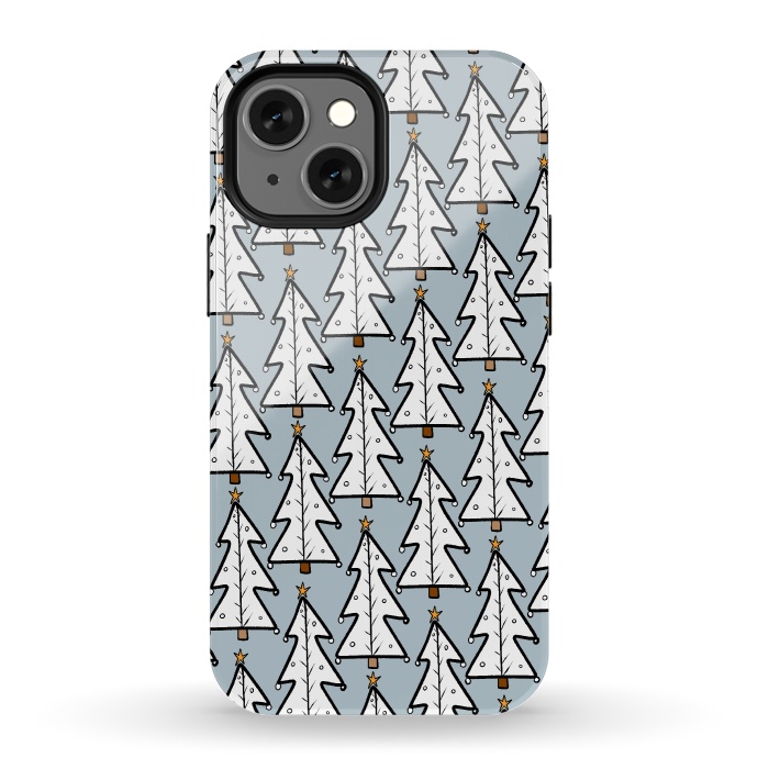 iPhone 13 mini StrongFit The white Christmas trees by Steve Wade (Swade)