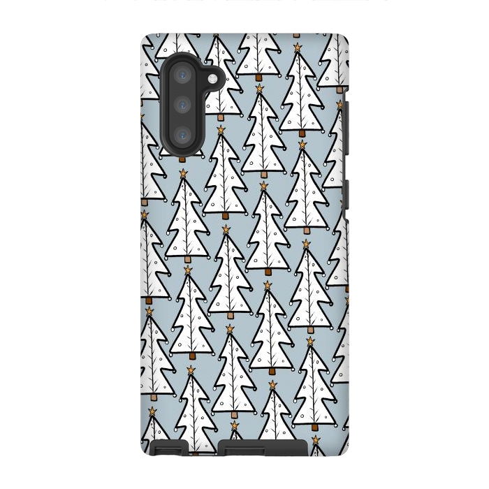 Galaxy Note 10 StrongFit The white Christmas trees by Steve Wade (Swade)