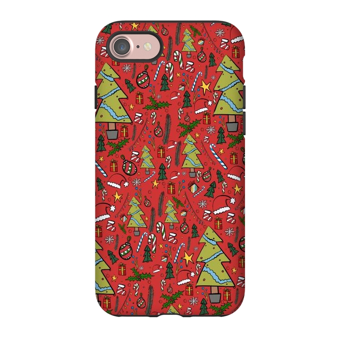iPhone 7 StrongFit The festive Xmas pattern by Steve Wade (Swade)