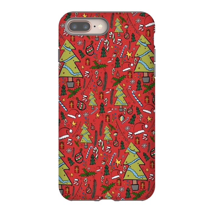 iPhone 7 plus StrongFit The festive Xmas pattern by Steve Wade (Swade)