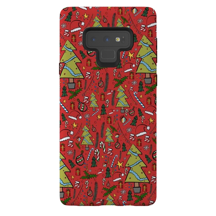 Galaxy Note 9 StrongFit The festive Xmas pattern by Steve Wade (Swade)