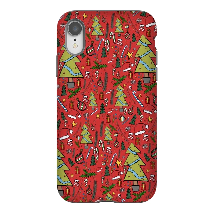 iPhone Xr StrongFit The festive Xmas pattern by Steve Wade (Swade)