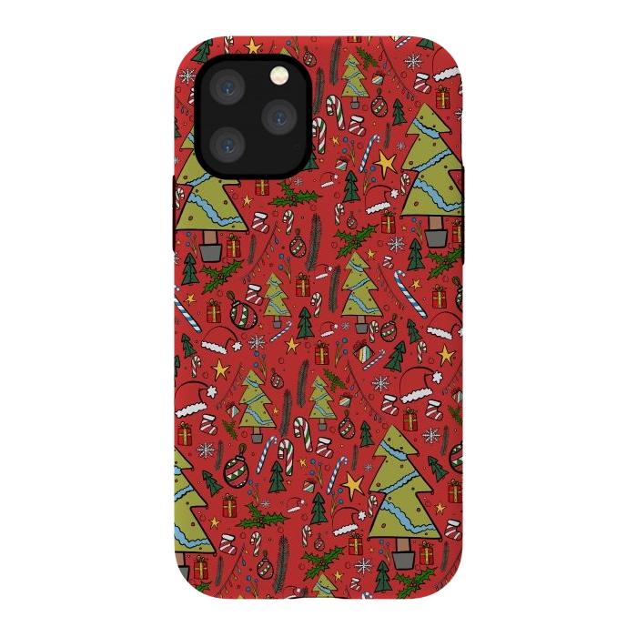 iPhone 11 Pro StrongFit The festive Xmas pattern by Steve Wade (Swade)