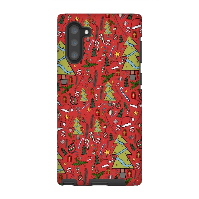 Galaxy Note 10 StrongFit The festive Xmas pattern by Steve Wade (Swade)