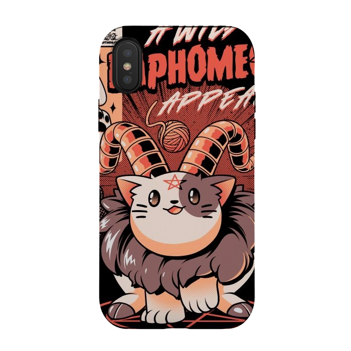 iPhone Xs / X StrongFit Baphomeow by Ilustrata