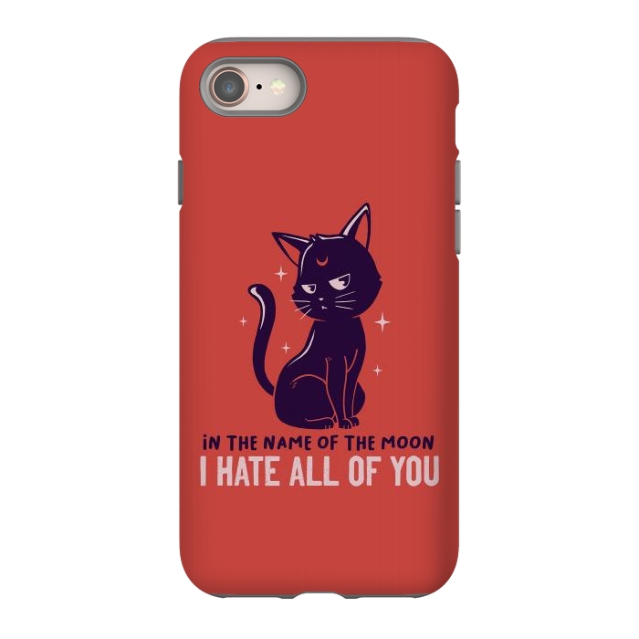 iPhone 8 StrongFit In The Name Of The Moon Funny Cute Cat by eduely