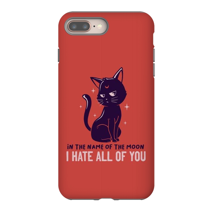 iPhone 8 plus StrongFit In The Name Of The Moon Funny Cute Cat by eduely