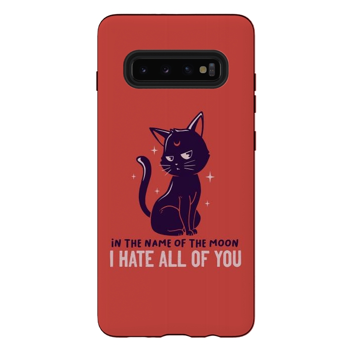 Galaxy S10 plus StrongFit In The Name Of The Moon Funny Cute Cat by eduely