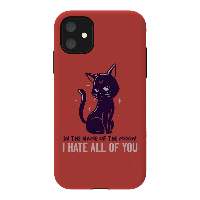 iPhone 11 StrongFit In The Name Of The Moon Funny Cute Cat by eduely