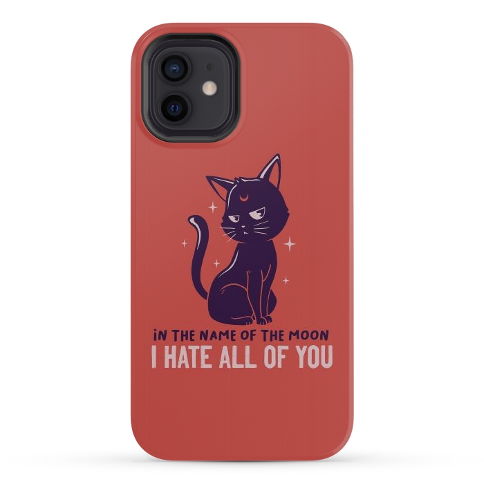 iPhone 12 mini StrongFit In The Name Of The Moon Funny Cute Cat by eduely