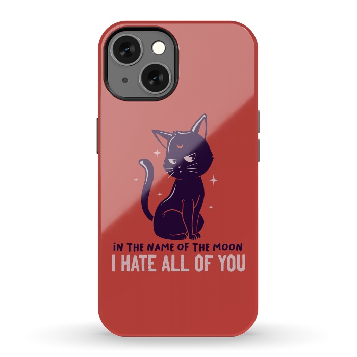 iPhone 13 StrongFit In The Name Of The Moon Funny Cute Cat by eduely