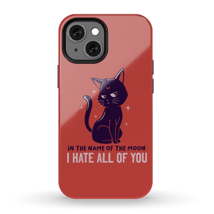 iPhone 13 mini StrongFit In The Name Of The Moon Funny Cute Cat by eduely